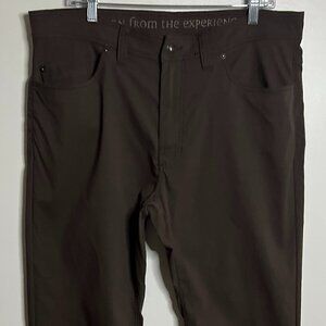 Prana Breathe Slim Fit Straight Pants Hiking Pants Brown Size 36 x 30